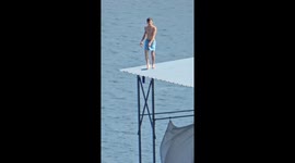 Guy Slips Off Boat Dock Roof
