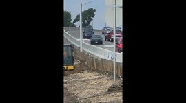 Truck Abandons Unsecured Mattress