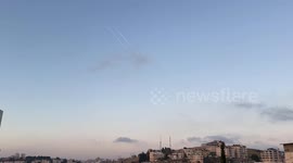 Israel: Missiles seen in Jerusalem sky as Iran launches retaliatory strike