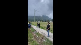 Helicopters join search for Brazilian tourist, 26, trapped in volcano in Indonesia