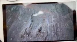 Drone footage captures last known location of Brazilian pole dancer trapped inside Indonesia volcano