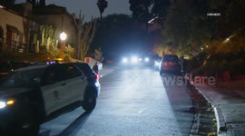 US, Los Angeles: Hollywood Hills LAPD Car Stolen