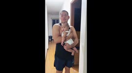 Baby throws some serious side eye for disturbed at bed time