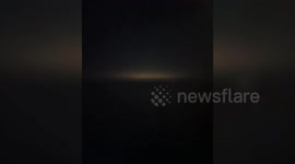 Moment Iranian missile launched at US base in Qatar