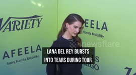 Lana Del Rey bursts into tears during tour