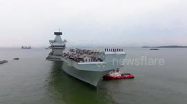 Singapore: HMS Prince Of Wales Arrives In Singapore As UK Carrier Group Begins New Phase Of Indo Pacific Operation