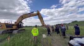 US: Dog Trapped In Trench Rescued In Dramatic Multi Agency Operation In Parker