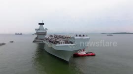 HMS Prince Of Wales arrives in Singapore for Indo Pacific mission