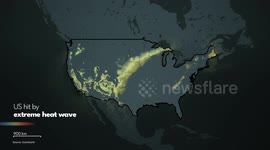 US: MOTION GRAPHIC - Extreme heat wave grips eastern US with record-breaking temperatures