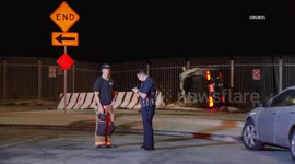 US, Los Angeles: San Pedro Man Lucky To Be Alive After Fiery Crash