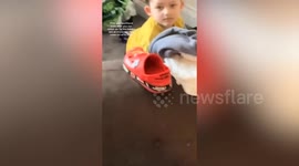 Non-verbal autistic kid connects with family friend and speaks for the first time