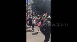 UK: Crowds Rally at Trafalgar Square in Support of Palestine