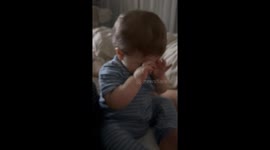“He’s tired… Oh wait”: Teething baby fakes out parents in viral bedtime twist
