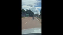 Kids Have a Unique Way of Riding Tandem