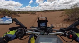 Biker crashes into US border agent whilst riding through sand dunes