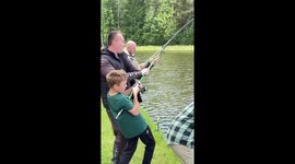 Fishing trip takes a splashy turn in Minsk, Belarus