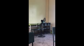 Electric fan rotates without spinning blades in Ragay, Camarines Sur, Philippines