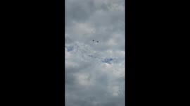 Birds chase drone mid-air in Shandong, China