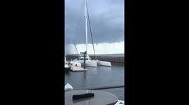 Waterspout spotted offshore in Apollo Beach, Florida, USA