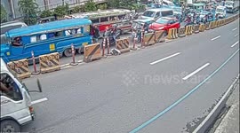 Jeepney rolls backward, hits multiple vehicles in Antipolo, Rizal