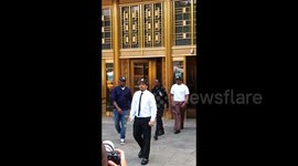 US: Sean diddy's family exiting the courthouse in lower Manhattan