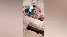Brick factory worker wrestles with leopard that attacked him in India