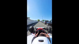Car enthusiast shows off F1-style go kart