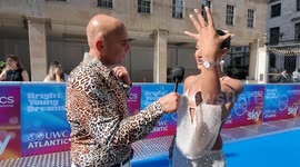Love Island star Lucinda Strafford interviewed on the Red Carpet at the Tric Awards