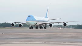 US: President Trump Returns From NATO Summit As Air Force One Lands In Maryland