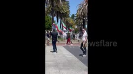US: Protest in Solidarity With Iran and Palestine Takes Place in San Francisco