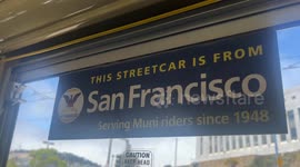 San Francisco historic 1940s streetcar trolley inside