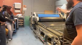 Huge vintage printing press from 1960s Germany