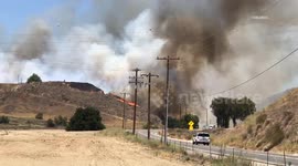 US, Los Angeles: Val Verde Jasper Fire