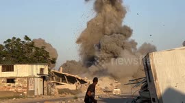 MOMENT - Israeli airstrike targets Palestinian home in Gaza’s Bureij camp amid ongoing genocide