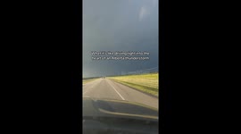 This is what driving into a thunderstorm in Canada looks like