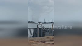 Waterspout tears across port with terrifying force in Louisiana