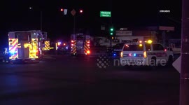 US, Phoenix: Avondale Dysart Road Fiery Crash vs Structure