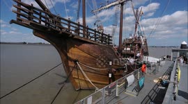 Replica Christopher Columbus flagship arrives in Kent, UK