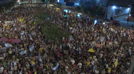 Israel: Thousands take to streets in Tel Aviv to demand ceasefire, return of hostages