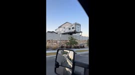 RV Hangs Off Edge of Property