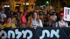 Israel: Israelis rally in West Jerusalem demanding Gaza ceasefire and hostage release