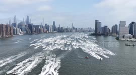 US: Hundreds join NYC Jet ski Invasion along Hudson and East Rivers