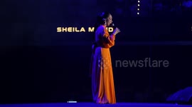 Dato’ Sheila Majid, performing on the stage of Karisma Arena In conjunction with the inauguration of the new landmark of Arena Seremban which was officiated by the Menteri Besar of Negeri Sembilan Darul Khusus, Dato' Seri Utama Haji Aminuddin Harun