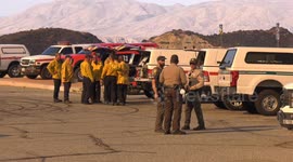US, Los Angeles: Hesperia Lake Fire Erupts Saturday Afternoon Part 2