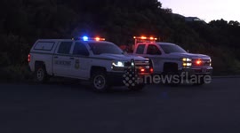 US, Los Angeles: Hesperia Lake Fire Requires Evacuation of Silverwood Lake Campground