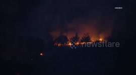 US, Los Angeles: Hesperia Overnight Firefighters Gain Control of Lake Fire