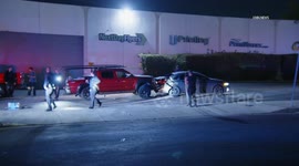 US, Los Angeles: Van Nuys Pursuit Crash
