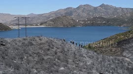 US: Wildfire near Lake Silverwood, California, reduces land to ashes