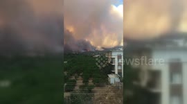 Türkiye: Wildfire Spreads Rapidly in İzmir’s Seferihisar District, Turkey