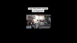 Poltergeist throws something at me as I was washing my dishes